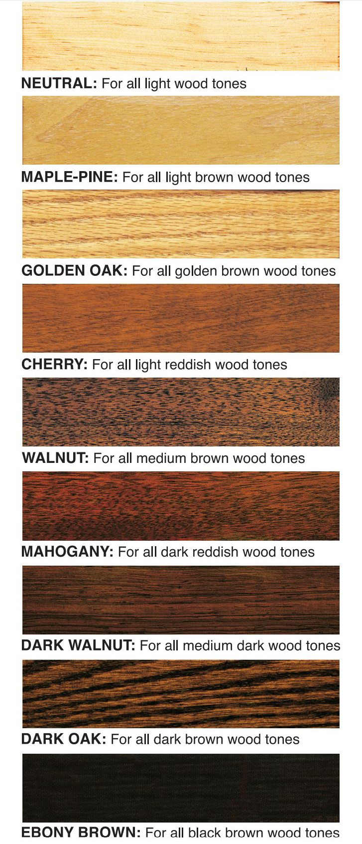 light wood types